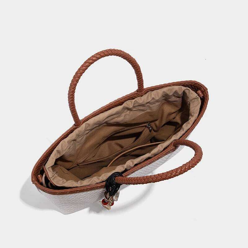 Tote Bags For Women Luxury Designer Handbag Purse 2025 New In PU Imitation Braided Embossed Pattern Top Handle Underarm Shoulder
