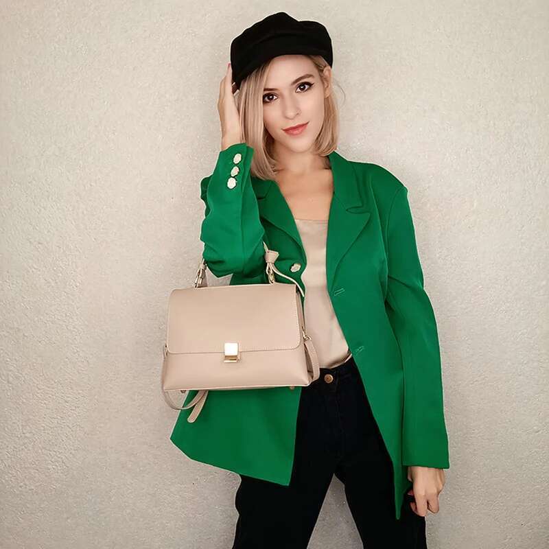 Cnoles Brand Women's Leather Soft 2023 Fashion Satchel Handbag Shoulder Tote Bags Top Handle Crossbody Bag Removable Straps