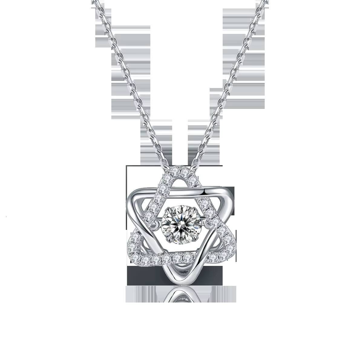 Hot Sale Jewelry Moissanite Diamond Luxury Necklace 925 Sterling Silver Necklaces in Stock for Women Lady