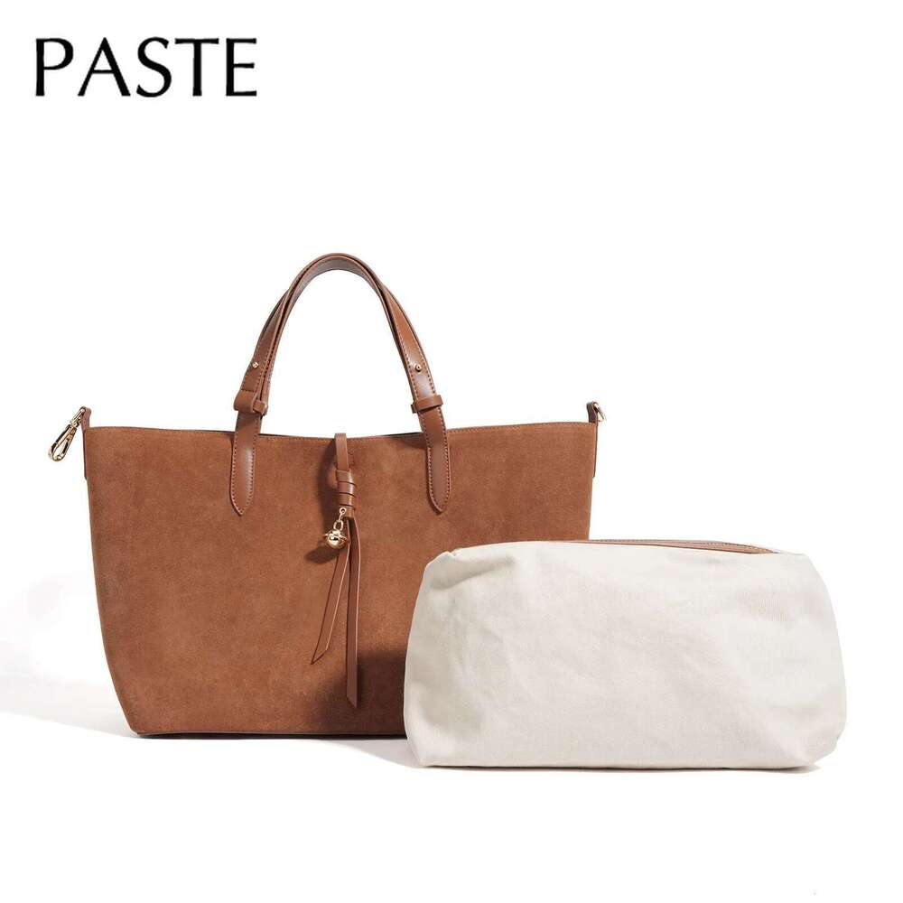 Winter Camel Color Multiple Shapes Basket Shopper Tote Large Suede /Cow Leather Women Handbag High Quality Travel Shoulder Bag