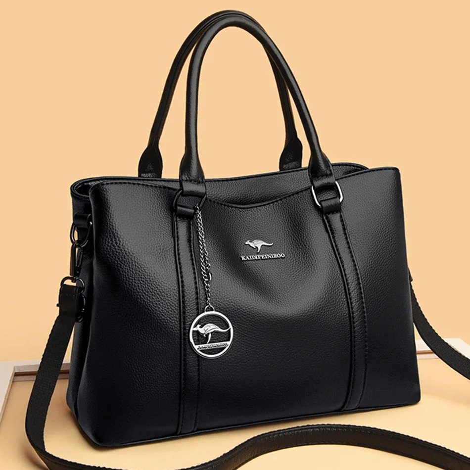 Genuine Women Bags High Quality Leather Shoulder Crossbody Messenger Tote Bag Large Handbag Purses 251110