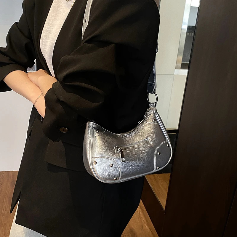 New Light Luxury Soft Leather Messenger Bags for Women Versatile Casual Solid Color Single Shoulder Pack Trendy Crossbody Bag R251110