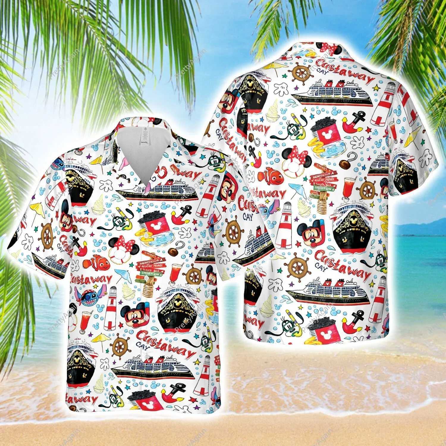 Camisa hAWaiana con estampado de Cruise para hombre y MUjer camisa de Manga corta con botones camisa hAWaiana de X250410