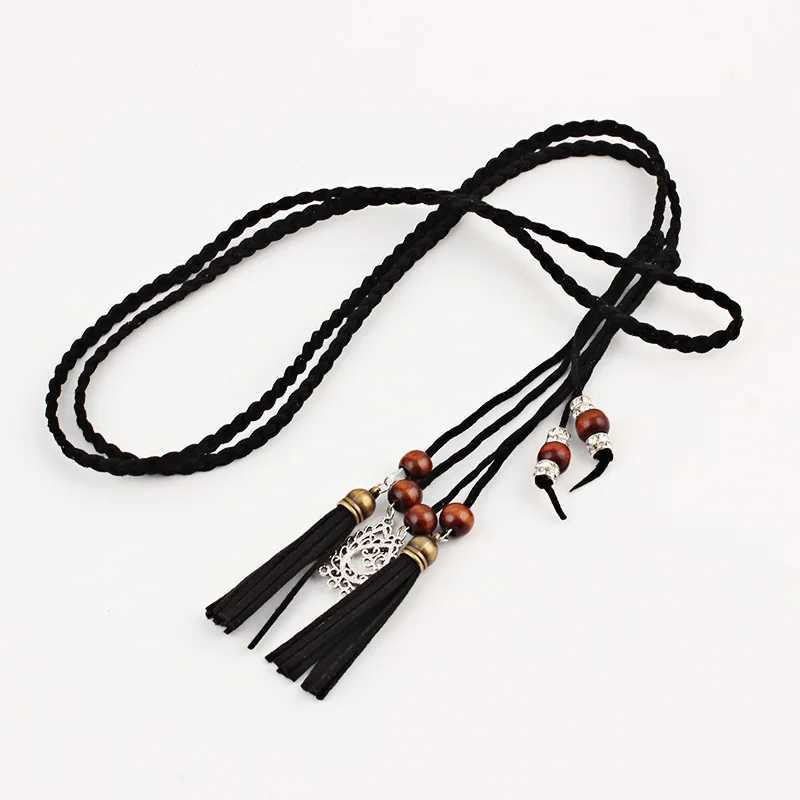 Handmade tassel strap used for weaving waistbands accessories for Hanfu horse leather dresses pendant thin waistband full X250410
