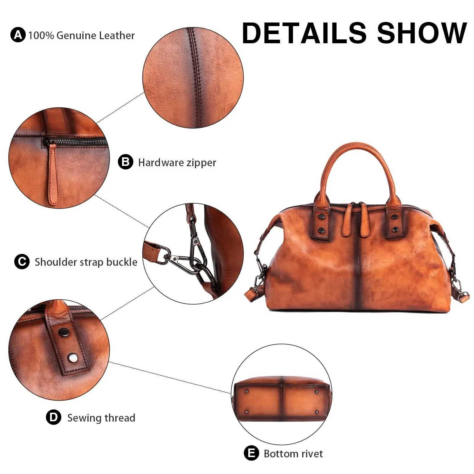MOTAORA Genuine Cowhide Leather Womens Hobo Bag Hand Painted Vintage Large Capacity Top Handle Shoulder Bag Purse Designer Bags K251110