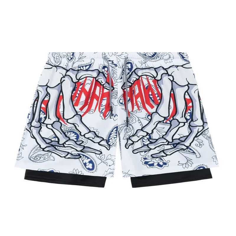 2025 New Summer Double layer Shorts for Men 3D Printed Quick Drying Sports Shorts for Men Fashion Breathable Shorts for Men Mesh Sweaters X250410