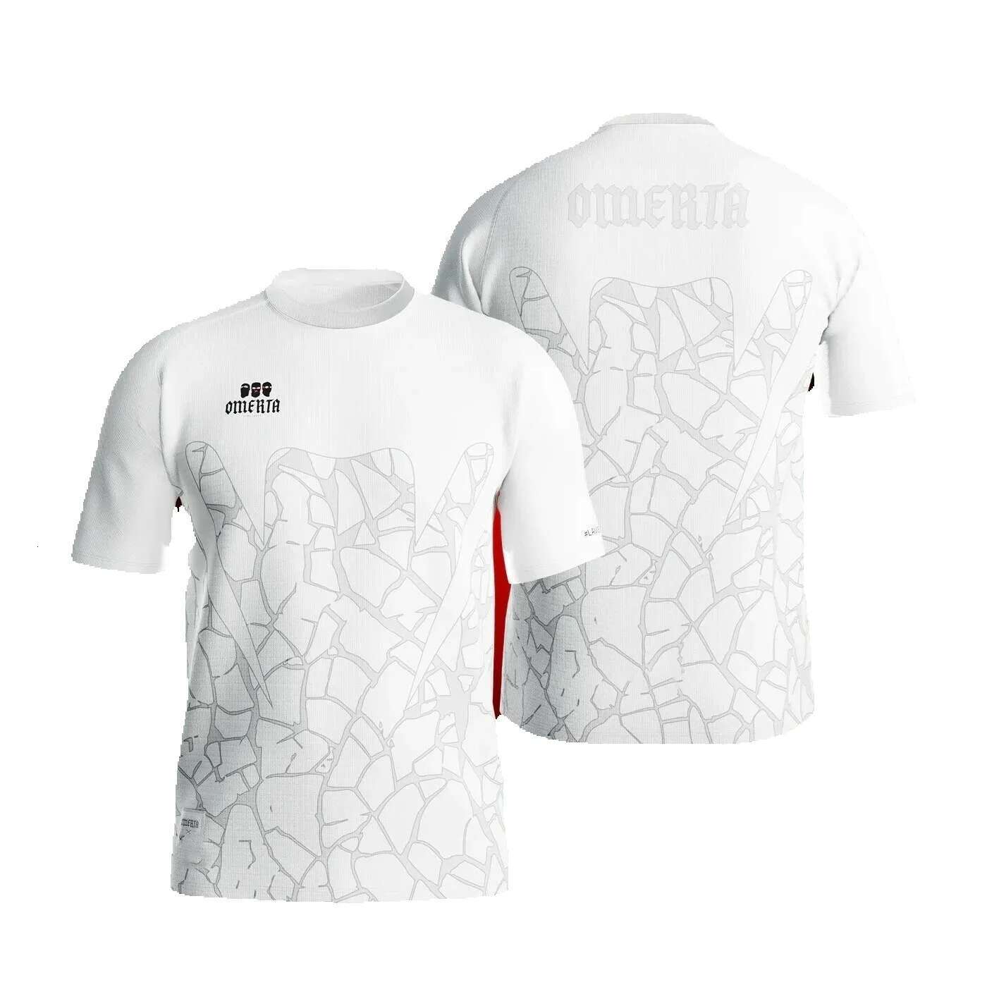 Maillot Omerta 47 T-shirt Men's casual black and white top Y2K clothing