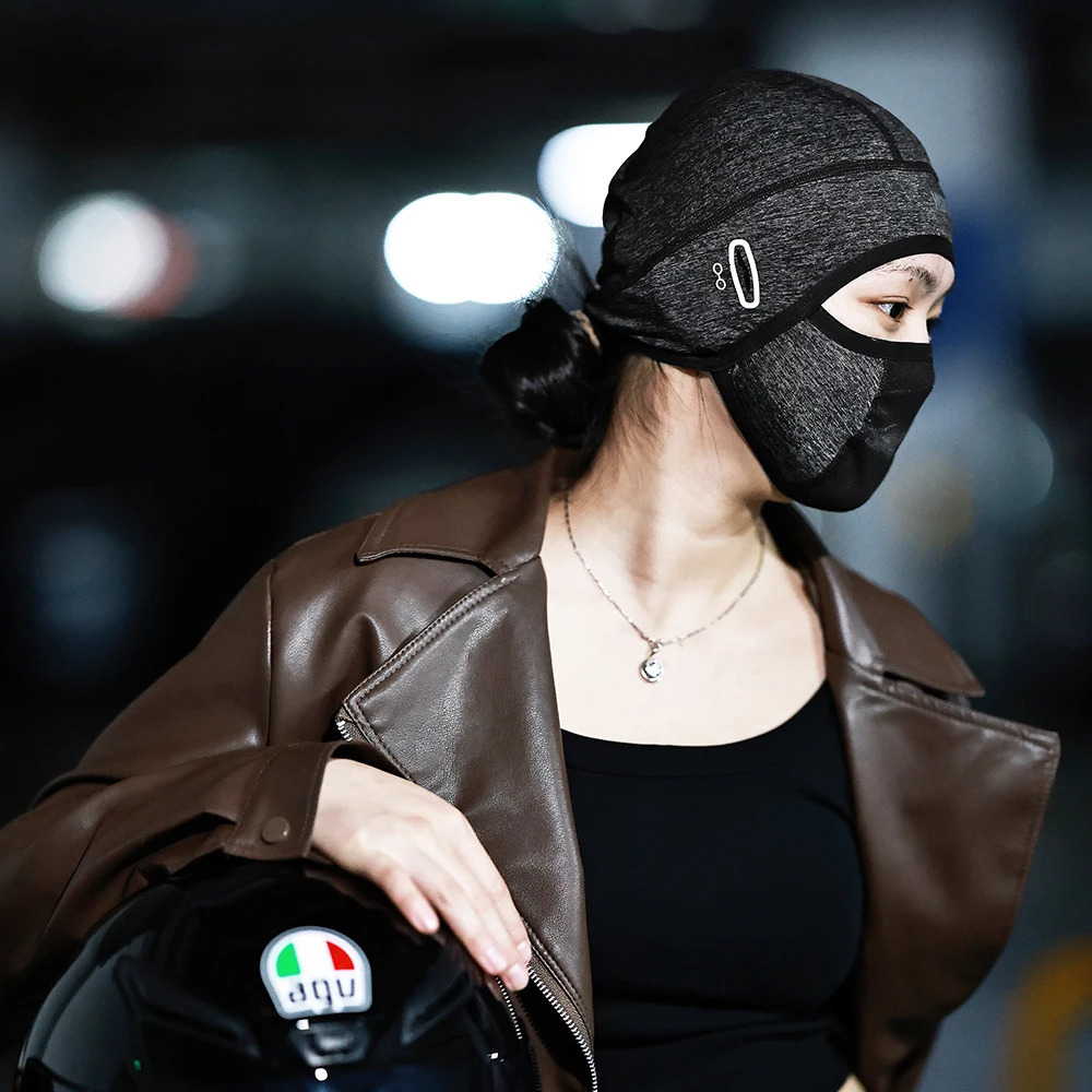 WOSAWE Bicycle Hat with Face Mask Summer Silk Sunshade Mens Womens Balaclava Hiking Motorcycle Bicycle Helmet Windproof Riding Hat 250408