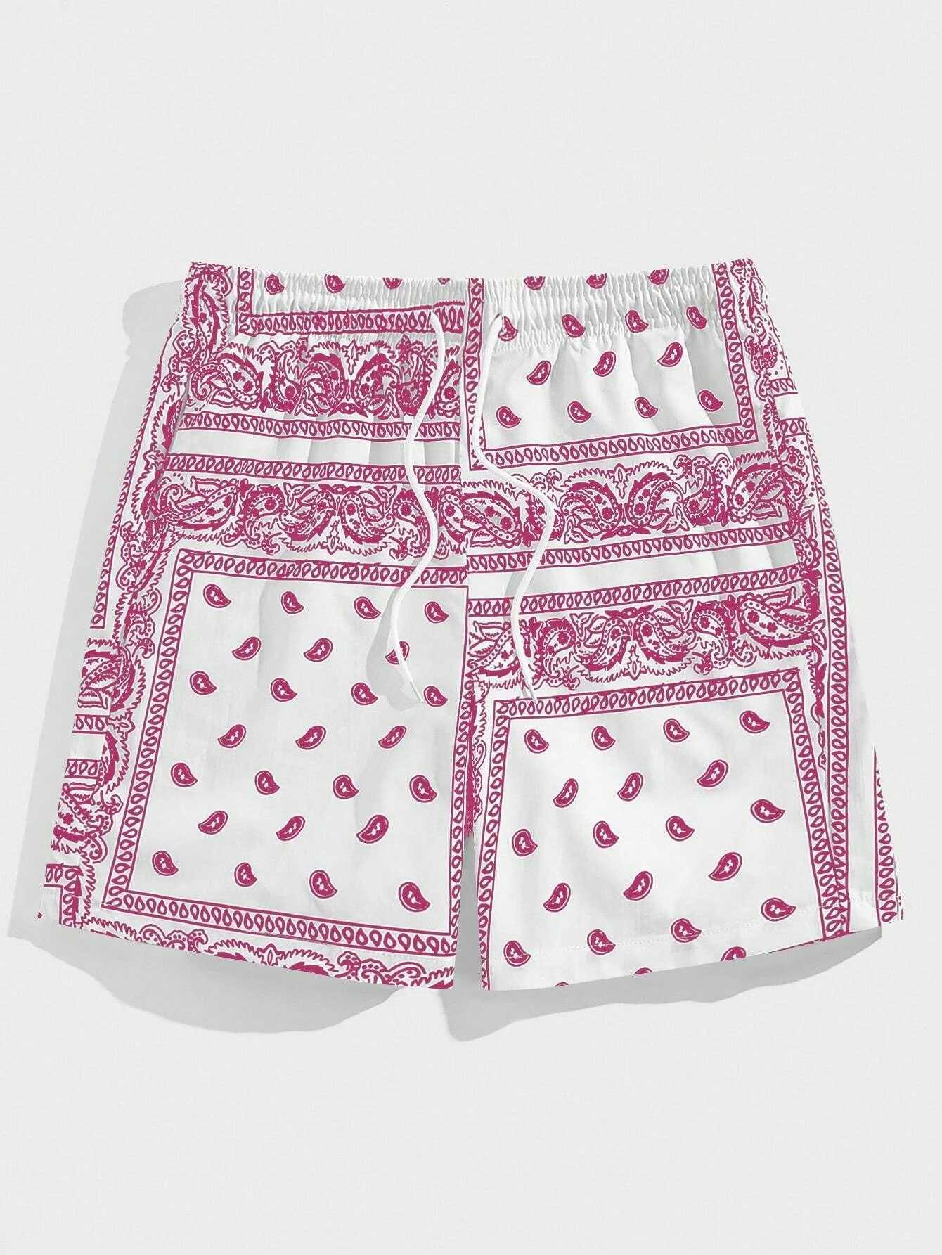 Trend Bandana Graphic Beach Shorts Mens Summer Fashion 3D Printed Swimming Shorts Loose Casual Street Clothing Hawaiian Shorts X250410
