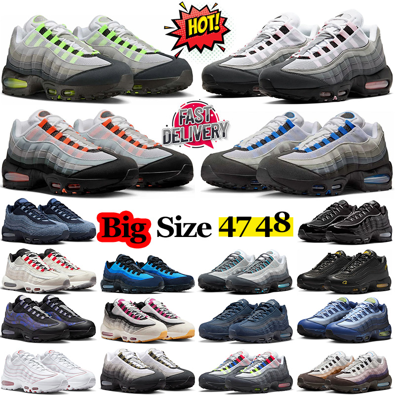 95 95s running shoes men women Blue Spark Bright Mandarin OG Neon Pink Foam Cactus Flower A Ma Maniere mens trainers outdoor sports sneakers big size 47 48