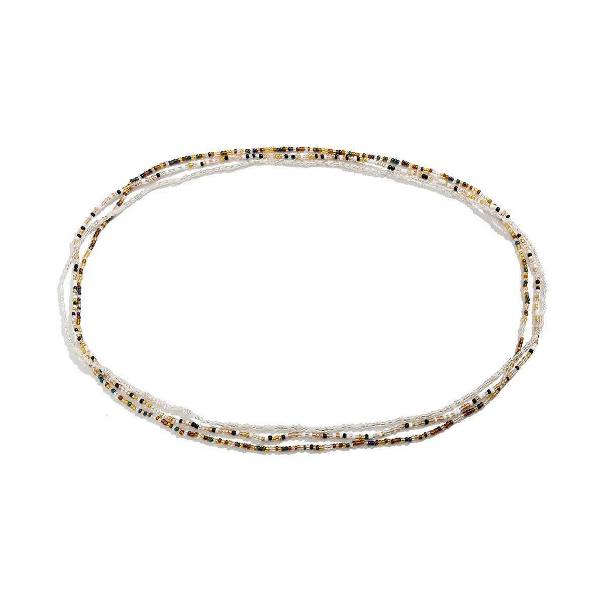 Ingemark 3Pcs Bohe waist bead belly strap chain suitable for Wen Wed brides sexy summer bikini elastic jewelry Y2K accessories X250410