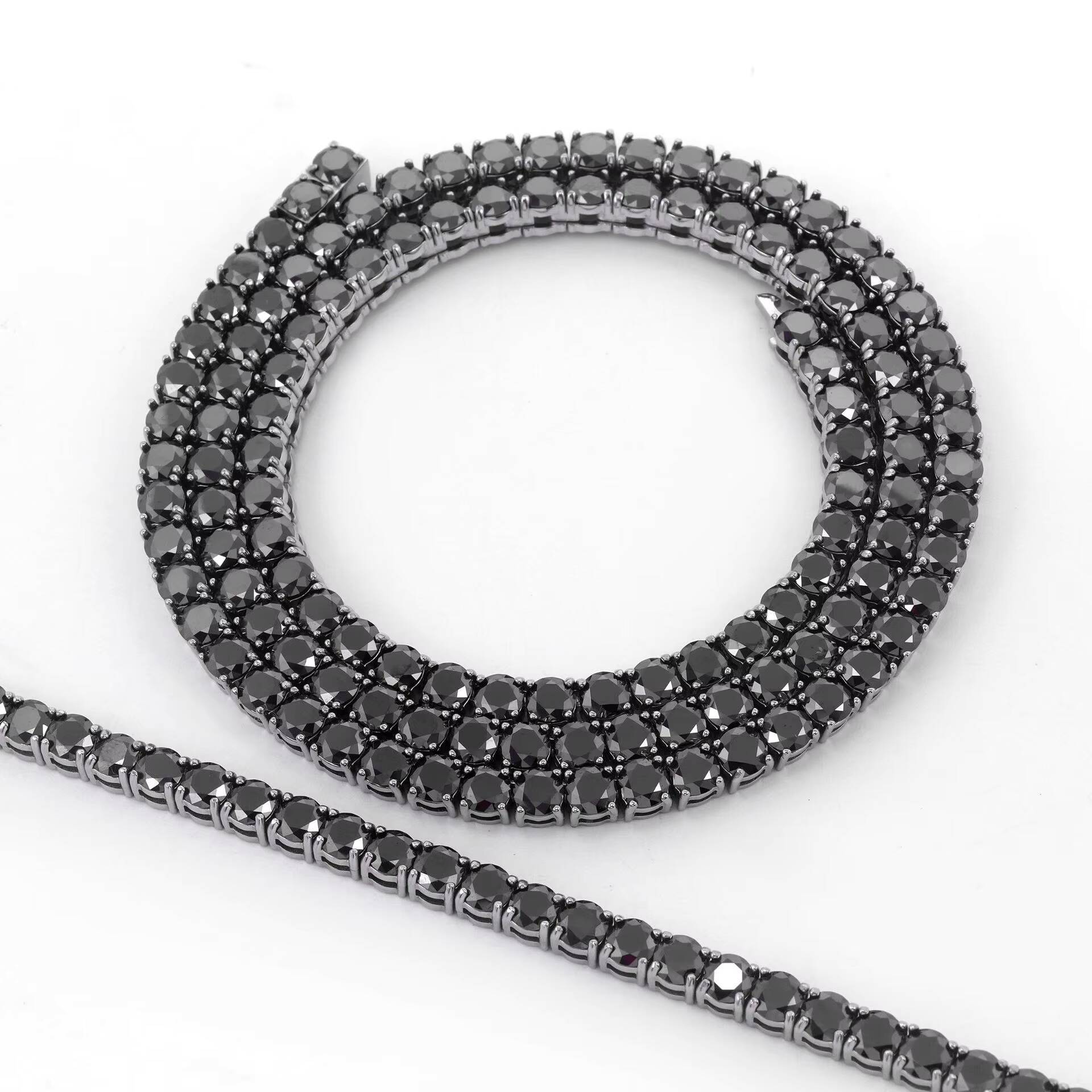 Wholesale Fast Delivery 2mm 65mm D VVS Moissanite Diamond Tennis Chain S925 Silver Gold Plated Necklace at Competitive Price