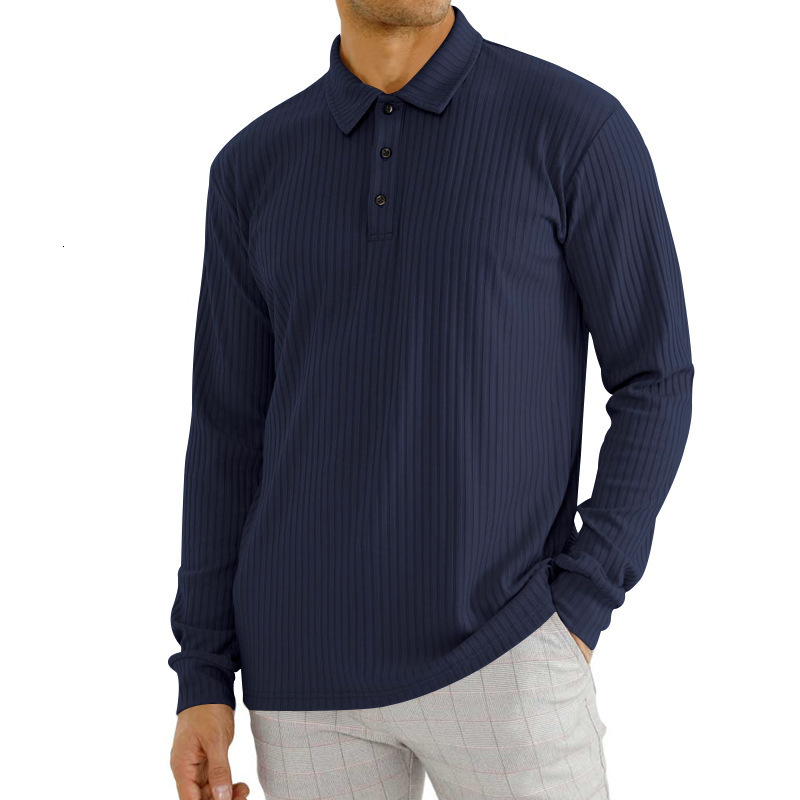 New mens spring and autumn long sleeved mens long sleeved base shirt polo shirt mens
