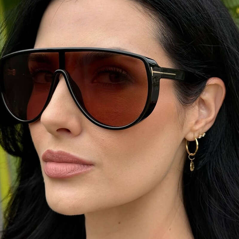 T-shaped One-piece Large Frame Sunglasses 2026 New Style Personality Avant-garde European and American UV Protection Sun glasses Trendy