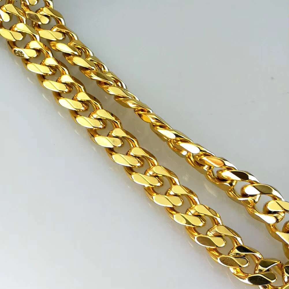 3mm Solid 925 Sterling Silver Miami Cuban Link Chain 14k Gold Plated Great Hip Hops Mens or Ladies Heavy Necklace for Pendant