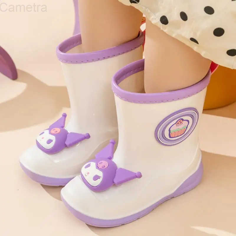 Sanrio Cute Cartoon Sanrios Hello Kittys Kuromi My Melody Children Rain Boots Good-Looking Water Shoes High Quality Fashion Rain Boot H251110