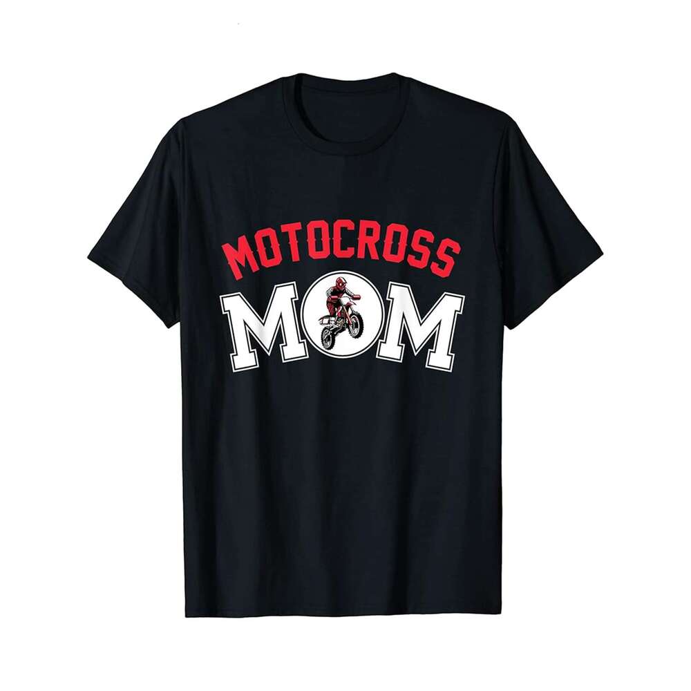 Designer T shirt Motocross Mom Messy Bun Hair Player Mom Mothers Day - 220g T shits