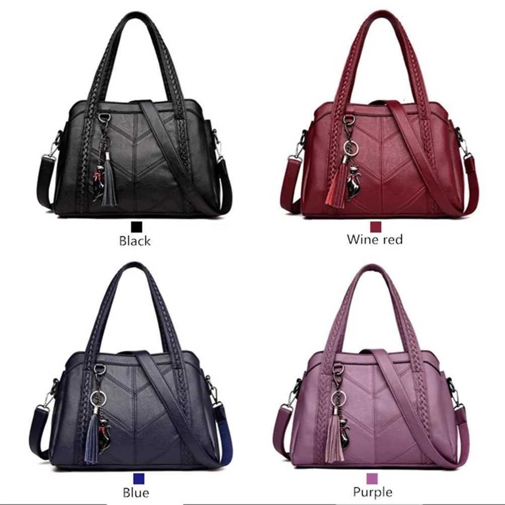 Soft Interior Compartment Shoulder Bags 2025 High Quality Contrasting Colors Bags for Women Fashion Zipper Pu Womens Handbags K251110