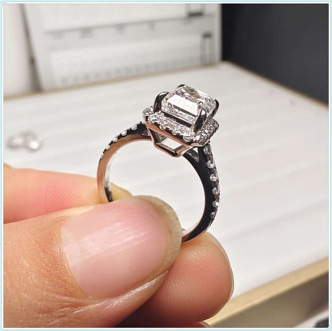Emerald 1.50ct E VS1 CVD HPHT Rings IGI Certified Lab Created Diamond Engagemen fashion jewelry wholesalet Ring 18k White Gold