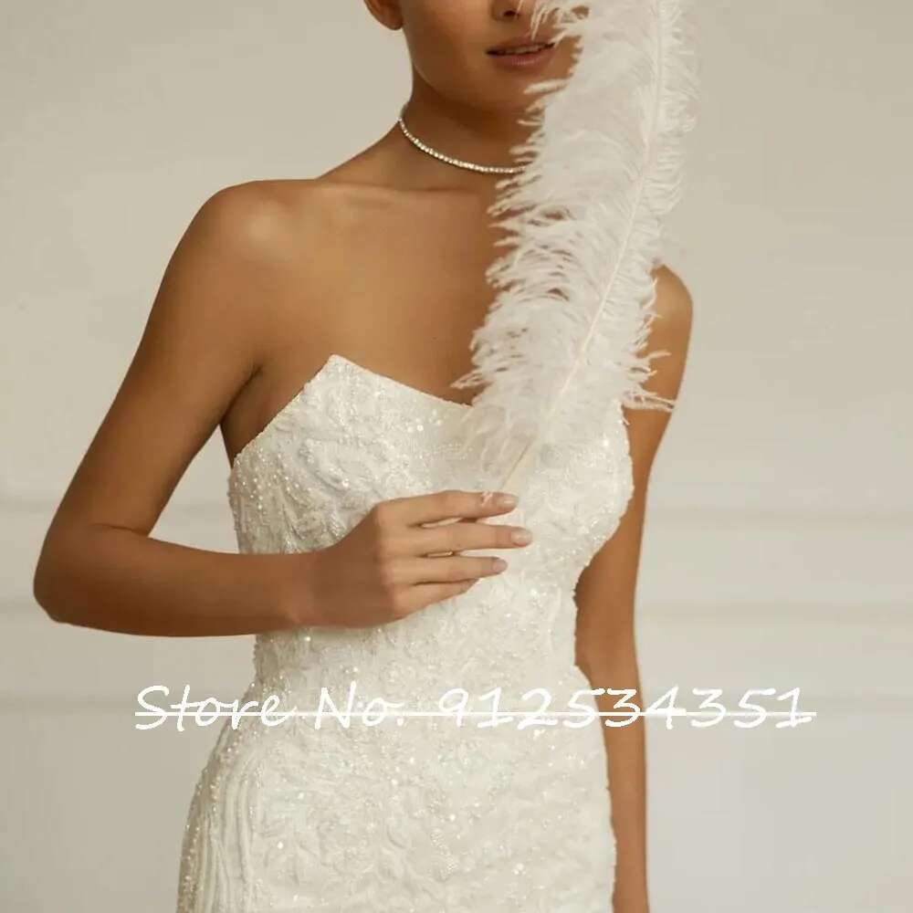 Gelik boat neck mermaid with detachable train sequins beads o novia vintage wedding dresses