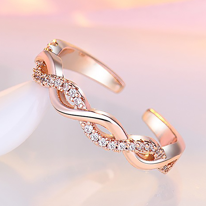 Luxury Rings Designer Women Moissanite Ring for Luxury Jewelry Women Romantic Star River Wrapped Open Ring for Women Braided twist jewelry ring