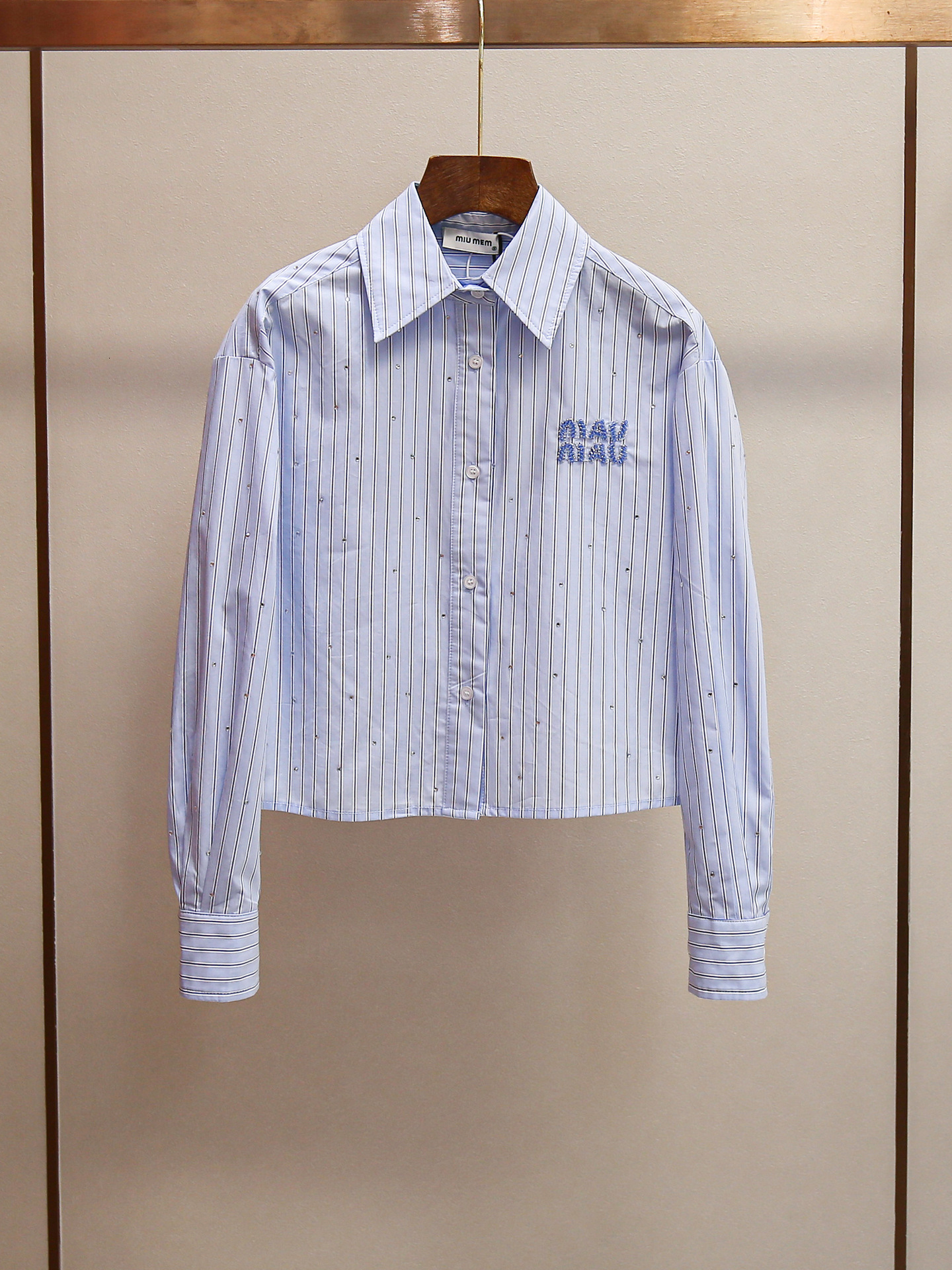 Womens Fashion Spring New Fashion French Classic Striped Short Shirt for Petite Women