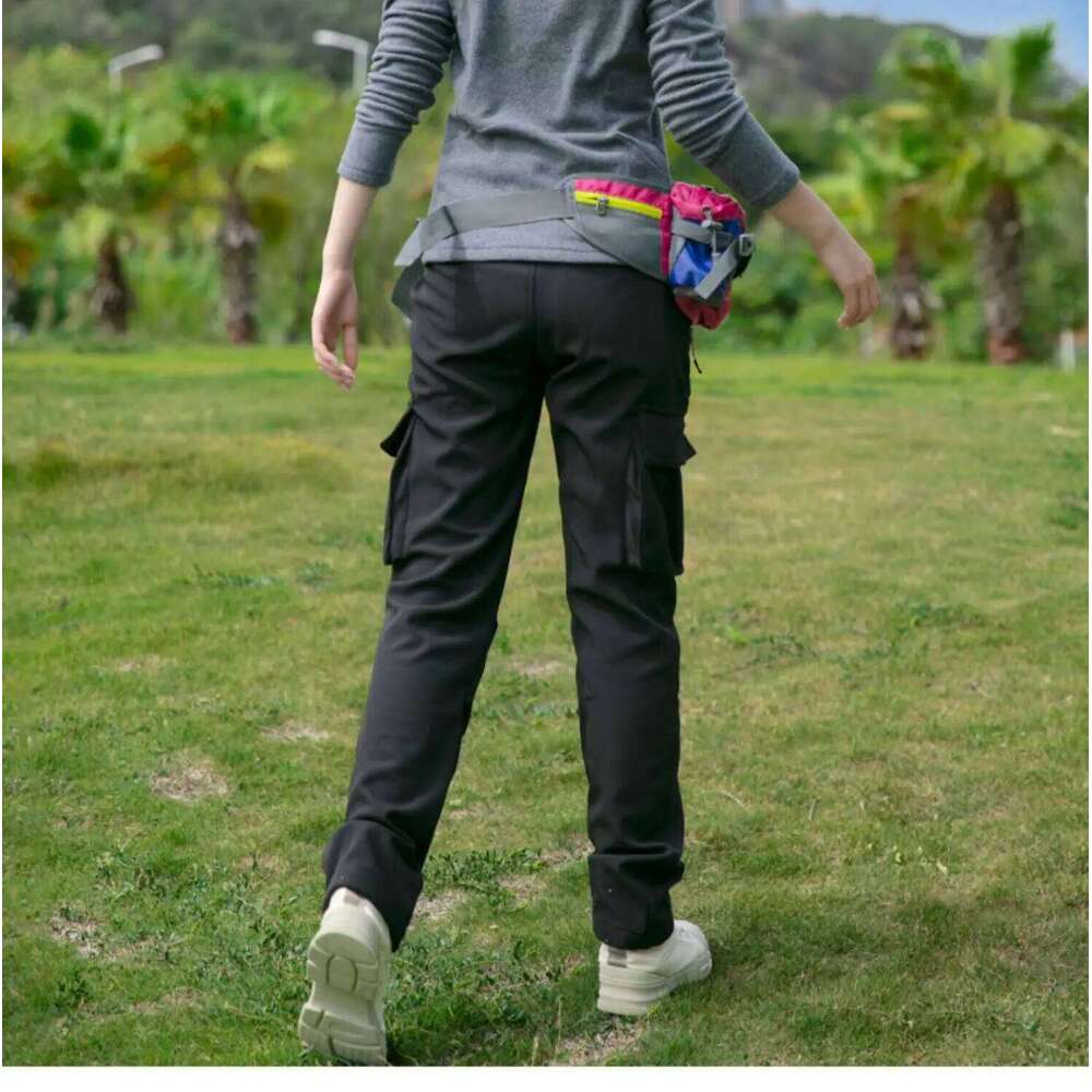 Thick Warm Fleece Winter Women Waterproof Hiking Trekking Camping Skiing Soft Shell Pants Outdoor Windproof Trousers