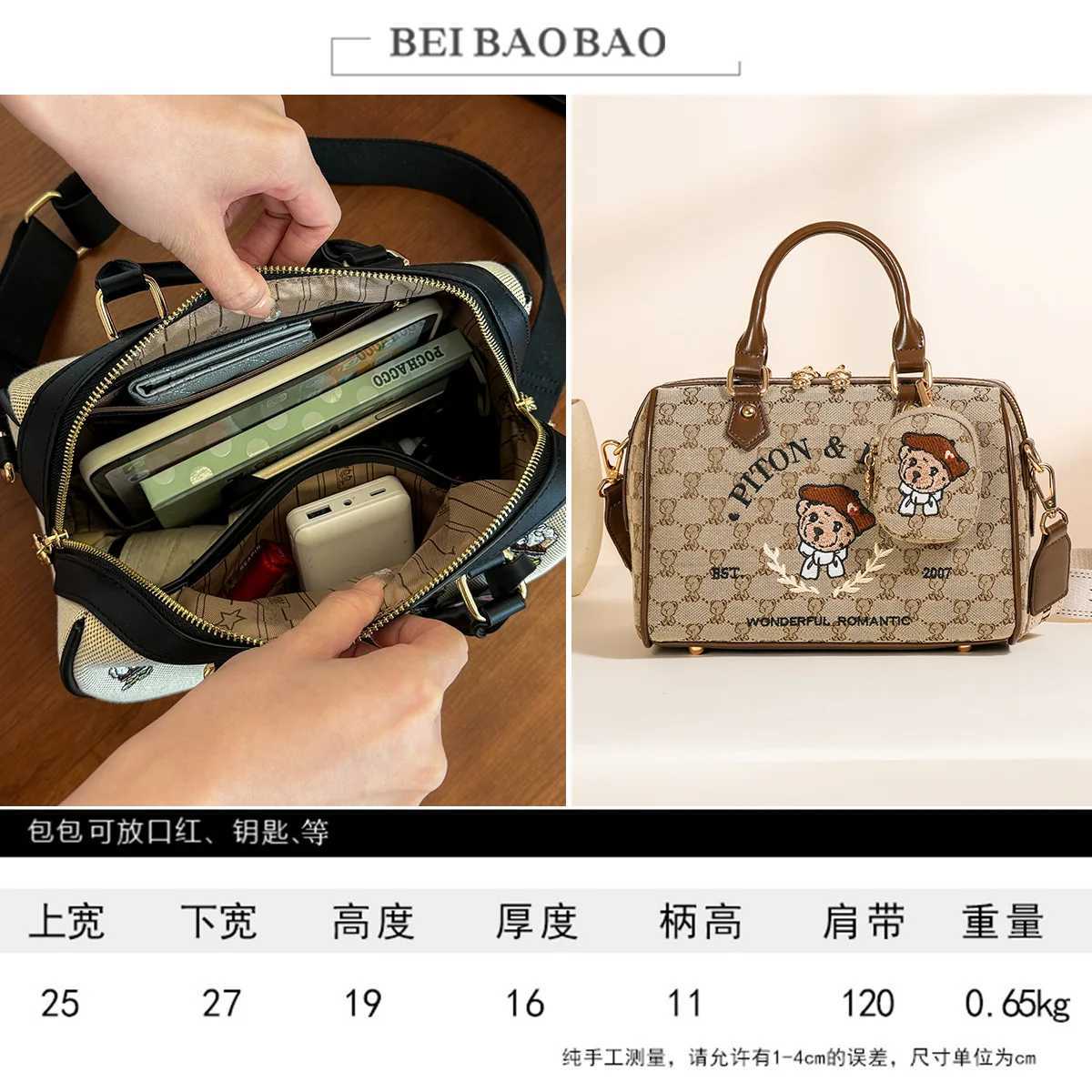 Beibaobao 2024 New Casual Single Shoulder Crossbody Bag Handheld Retro Handbag FBolso de mujerashion Trendy Womens Bag K251110