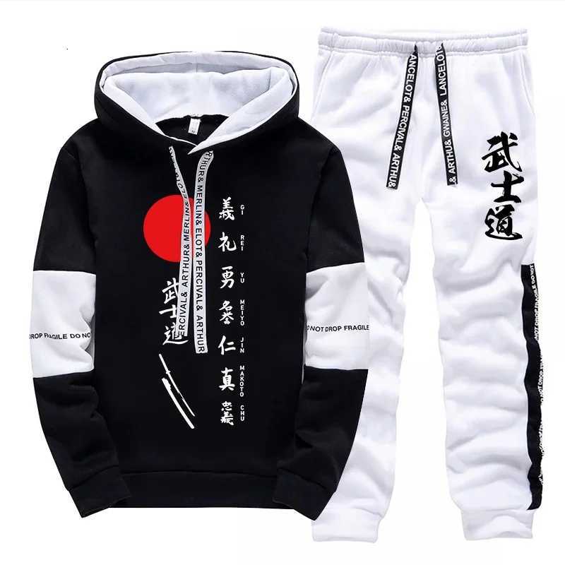 Japan Street Mens Tracksuit Printed Casual Sweatshirts Sportswear Sports Jogging Mens Clothing Fashion Single Piece Hoodie Pants W251110
