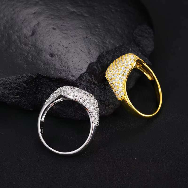 VVS1 D Color Moissanite Fine Jewelry High Quality 925 Sterling Silver Engagement Rings Trendy GRA Certified