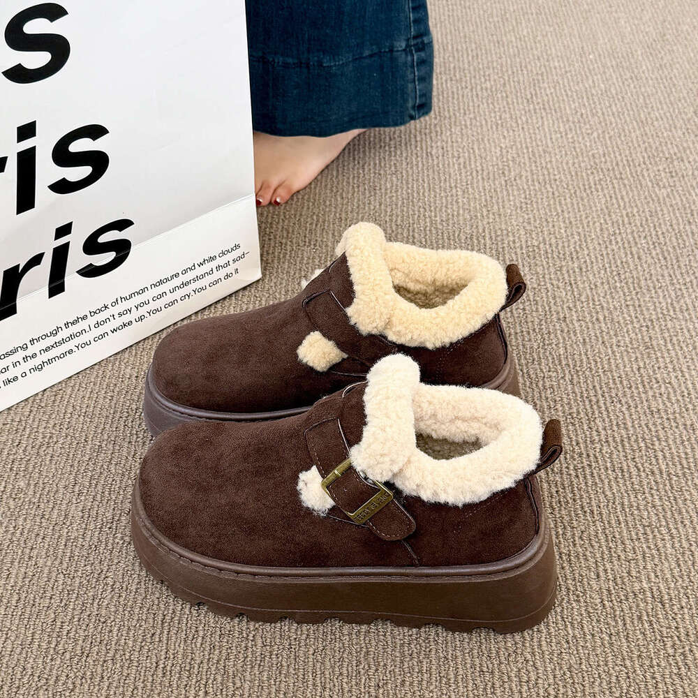 Designer Classic Ultra Mini Boots Women Snow Boots Buckled Platform Short Women Chestnut Sand Winter Non-Slip Warm Thickened Outdoor Casual Snow Boots