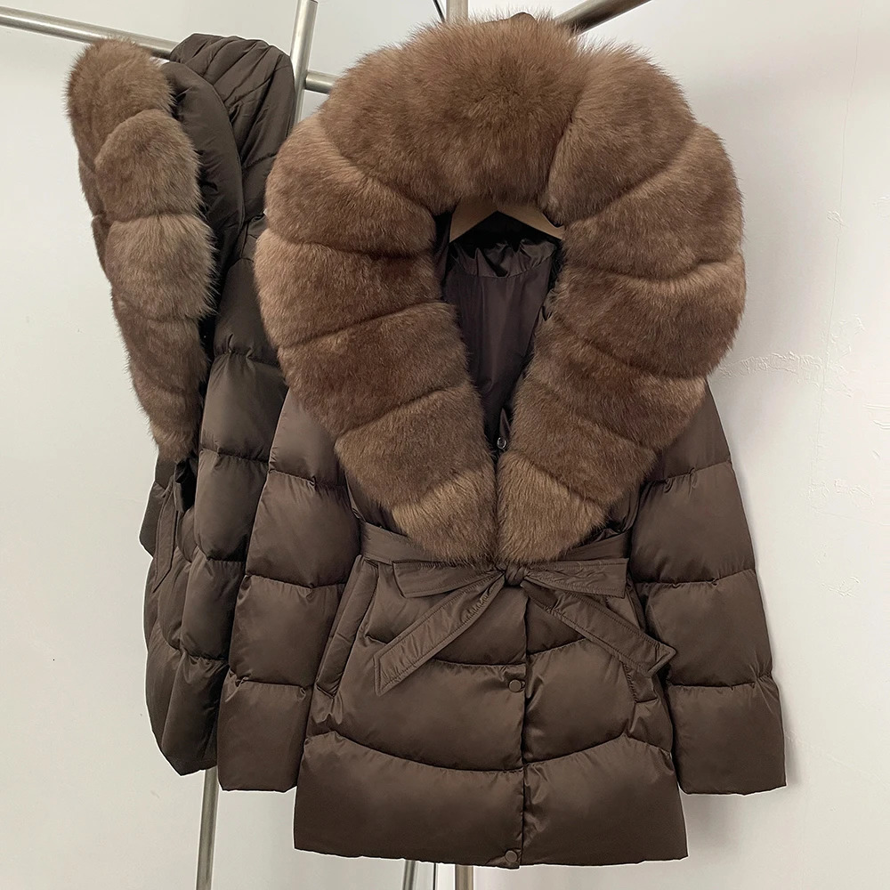 OFTBUY y Large Natural Silver Fox Fur Hooded Thick Warm Female Parkas Waterproof Winter 90 Duck Down Jacket Women 251110