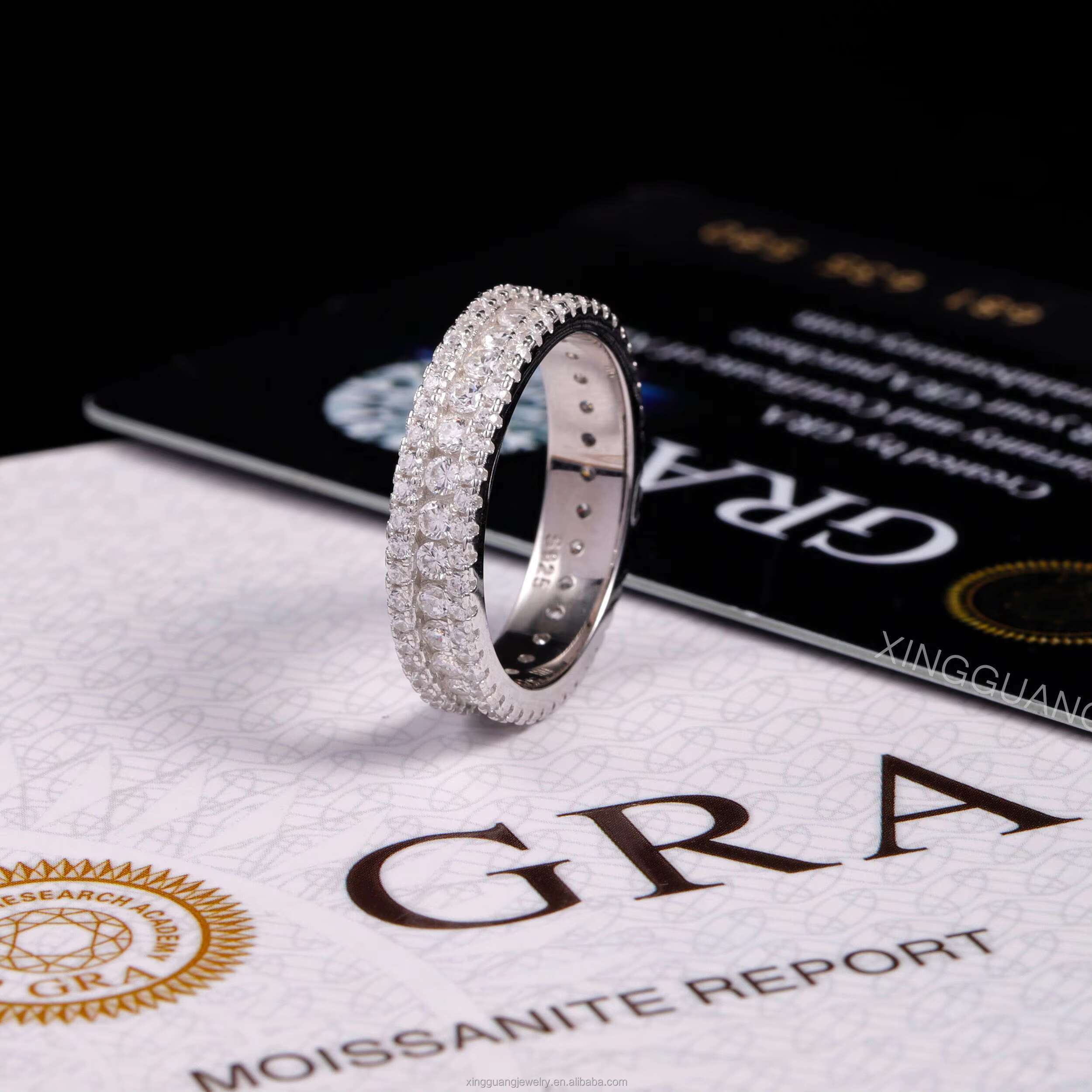 XG Factory Custom Moissanite Rings Fine Jewelry Rings 925 Silver Lab Grow Diamond Rings Wedding Engagement