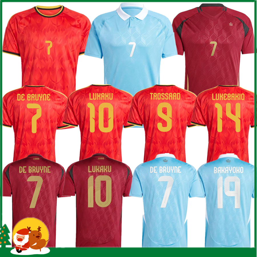 2026 Belgium World Cup soccer jerseys DE BRUYNE R. LUKAKU E. HAZARD 25 26 MERTENS BATSHUAYI TIELEMANS T.HAZARD Fans Player sports football shirt uniform Men Kids Kits