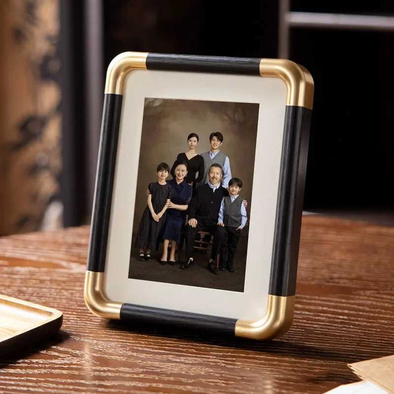 New Premium Texture Photo FrameDesktop DecorationWall Framed Frame Golden Corner Picture FrameTable Decoration Gift L251110 H260306