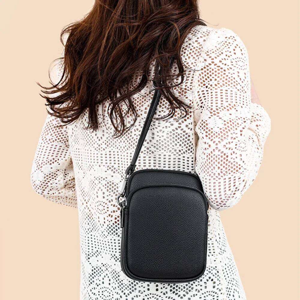 New 100% Genuine Cowhide Women's Leather Mobile Phone For Women Designer Crossbody Bag Messenger Bags Sac