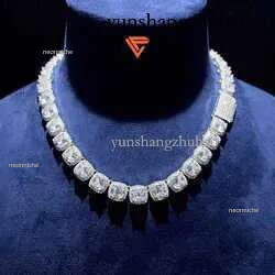 Lifeng Eent Cut Necklace Hand-set Craftsmanship10mm Rock Candy Tennis Chain d Vvs Moissanite Dia Chian