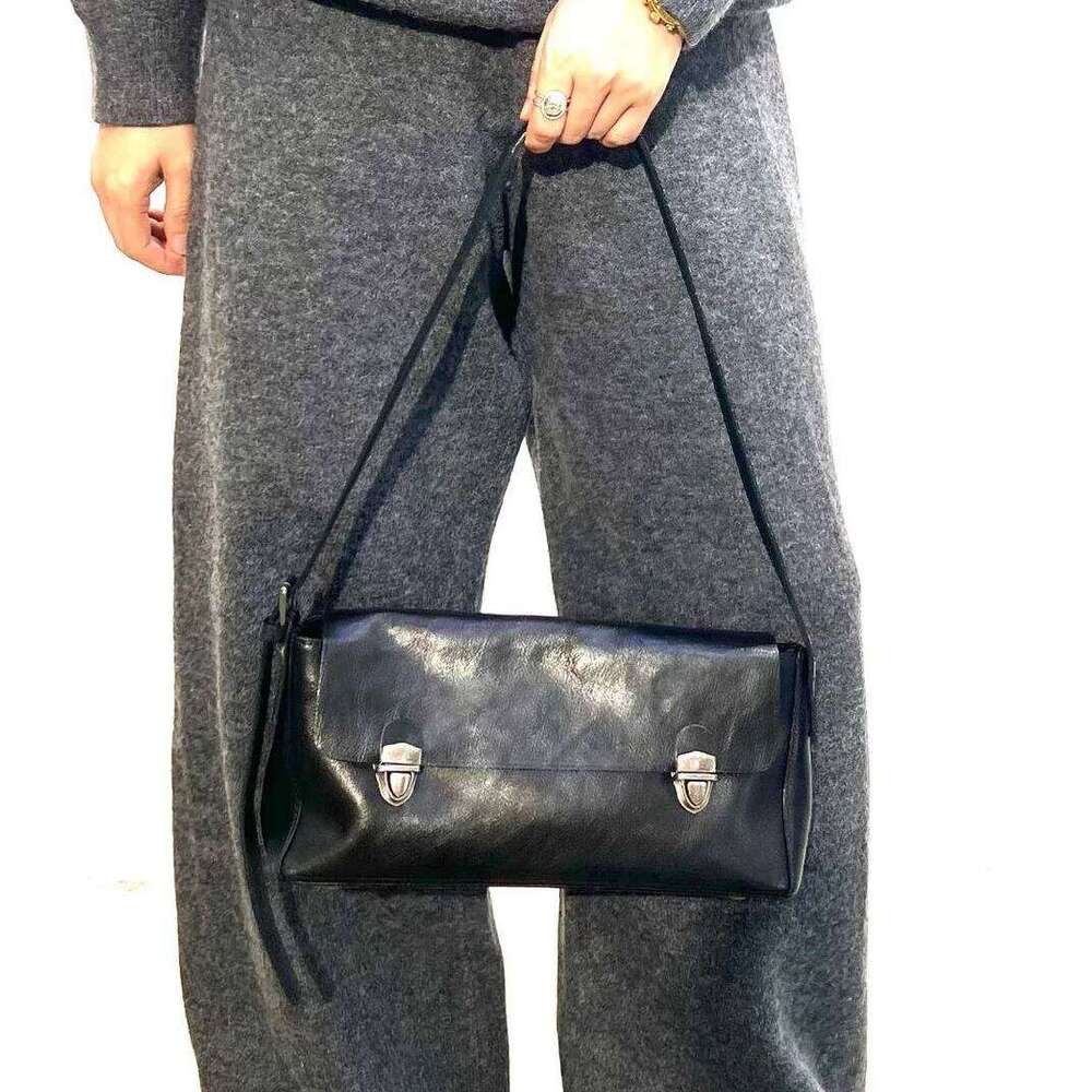 Genuine Leather Underarm Head Layer Vegetable Tanned Cowhide Vintage One-Shoulder Crossbody Women's Hand Tote Bag Suotong1110