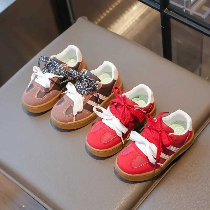 Child Sneakers Girls Shoes Splicing Kids Childrens Hook Loop Lace Up Casual Shoe 2025 Spring Girl Boy Trainers for 26-36T251110