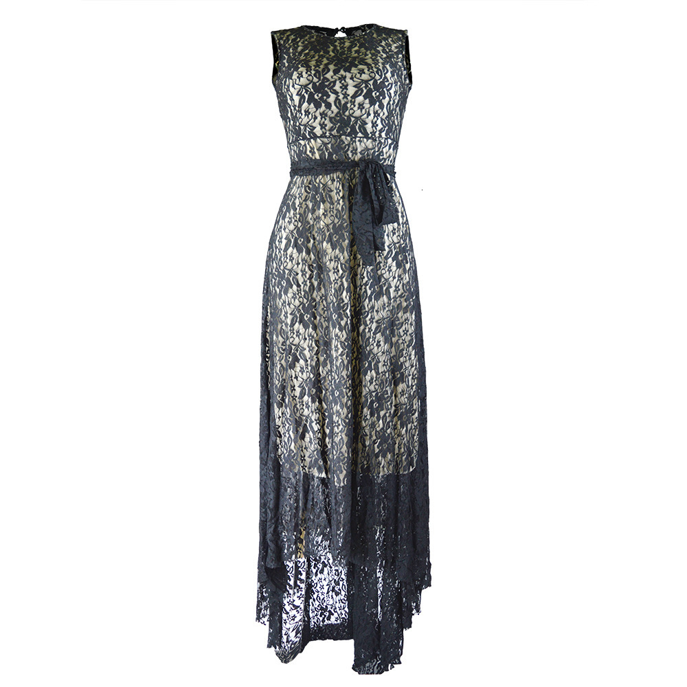 Summer New Line Sleeveless Wrap Chest Asymmetric Bottom Swallowtail Slim Fit Sexy Dress