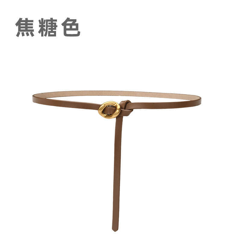 Genuine Leather Belt Women, Thin Decorative Accessory for Dresses, Chain, Vintage Belt, Waist Ornament Wholesale