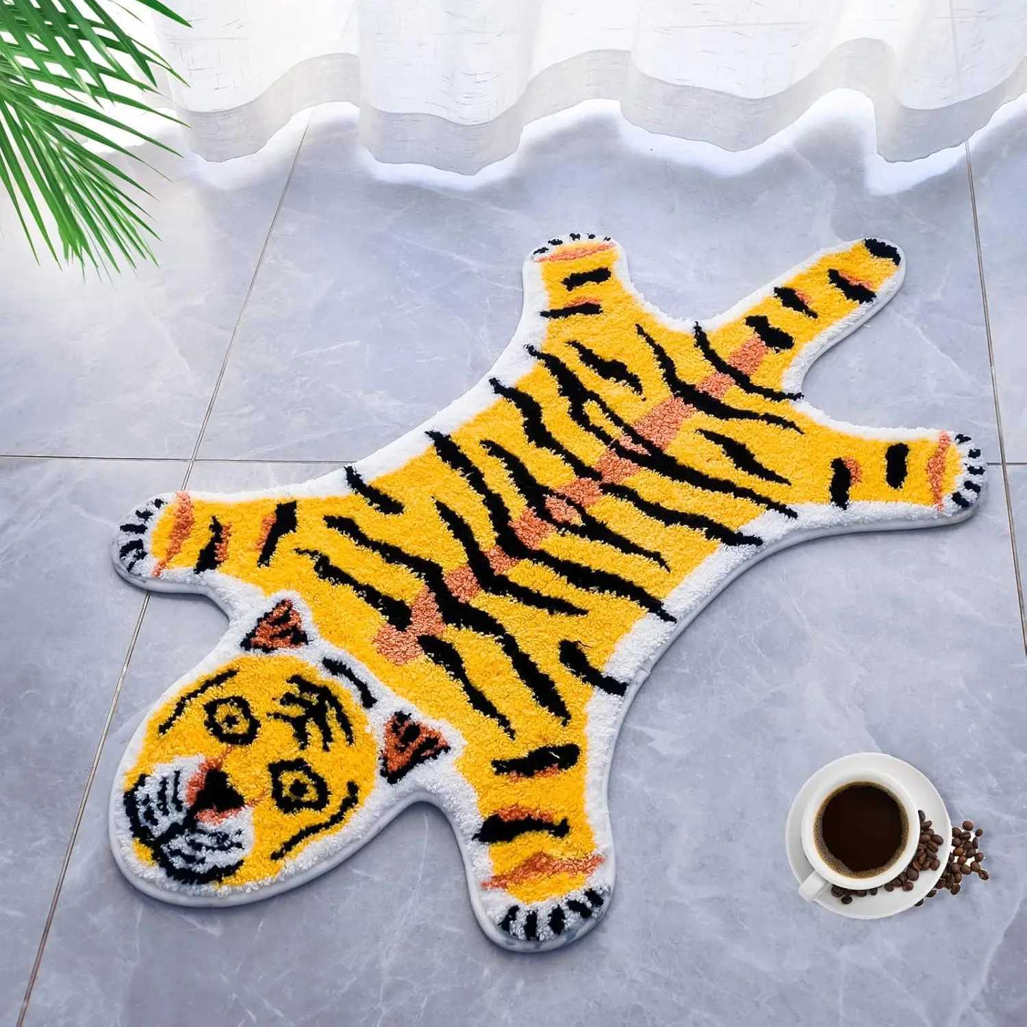 VIKAMA Cartoon Ultra-Fine Sand Carpet Cute Soft Bedroom Bathroom Mat Plush Non-Slip Entrance Door Mat Home Decoration Y251110