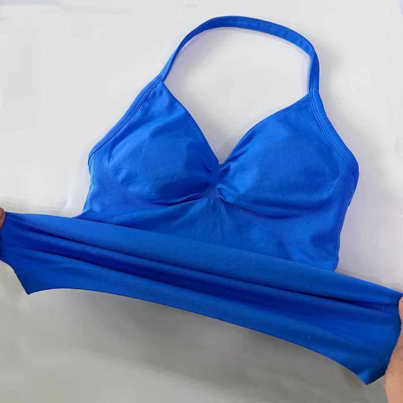 Impact Longline Strappy Gym Top custom backless Gym Clothes womens Scrunch built-in bra with detachable cup yoga vestXJ250410