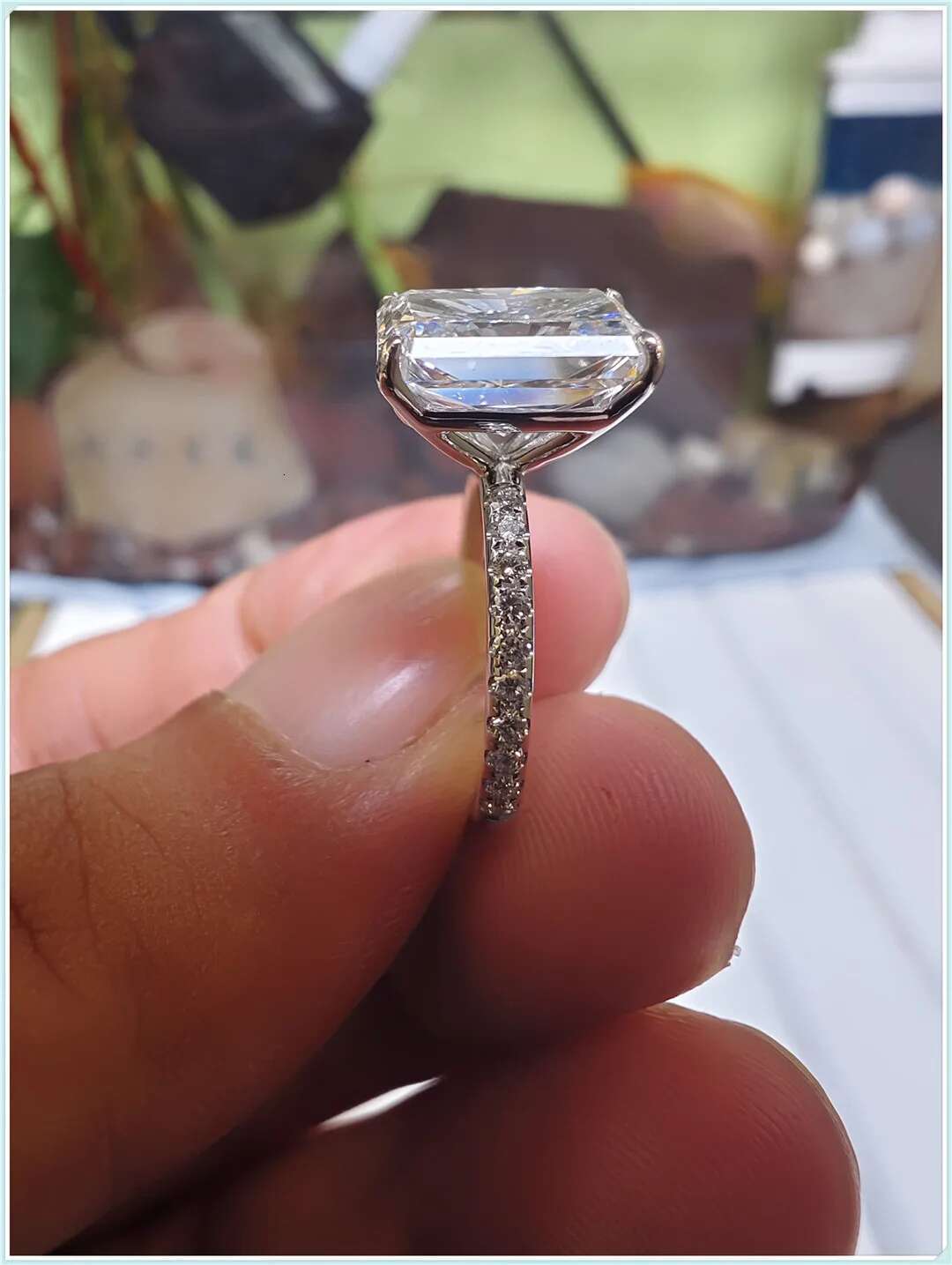 Real 18K gold diamond ring 5 Claredean Cut Lab Grow Diamond IGI Certificate Wedding diamond ring Female Factory wholesale