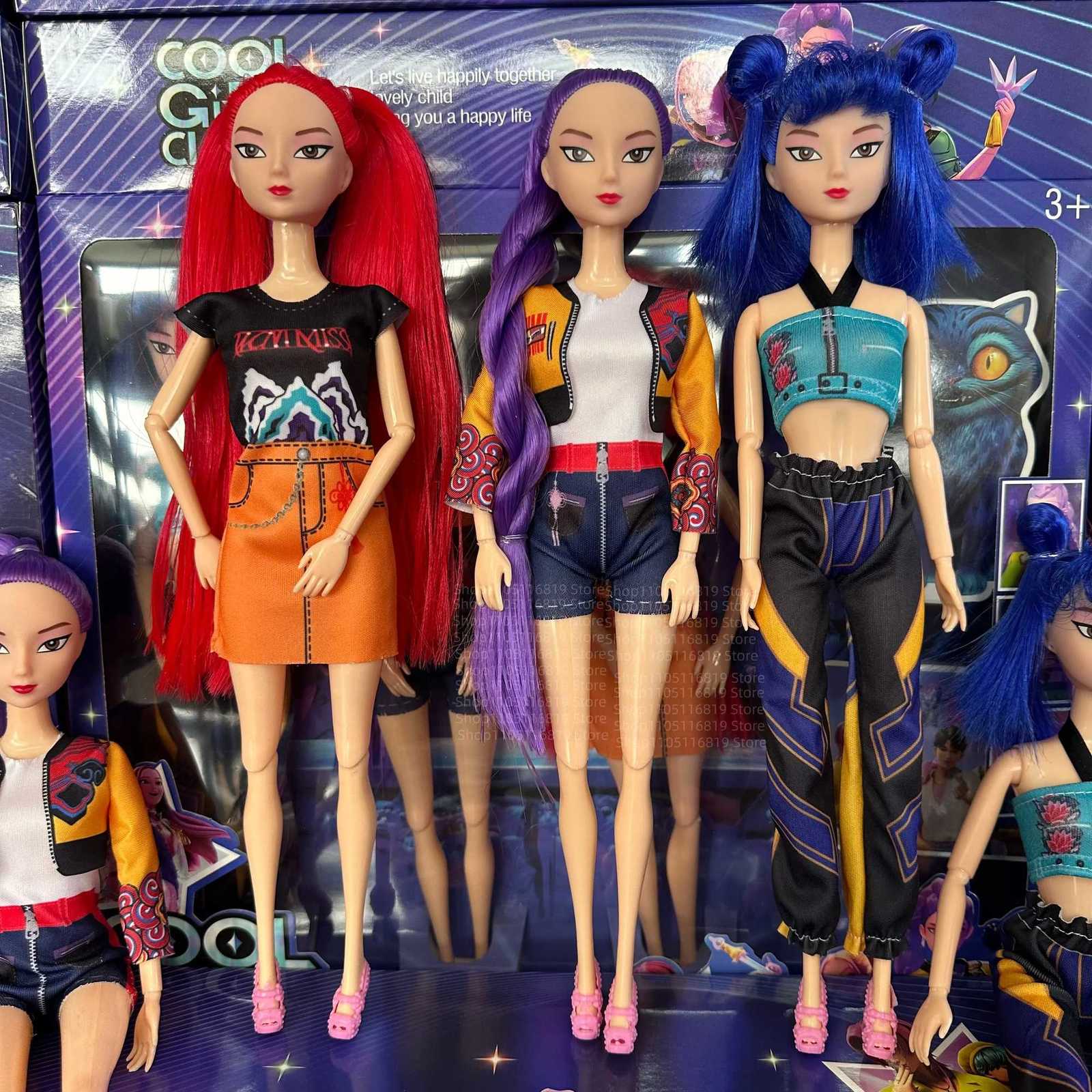 KPop Demon Hunters Doll Vinyl Toy Huntrix Rumi Mira Zoey K pop Character Mask Figurine Diy Christmas Birthday Gift Cosplay Decor Z251110