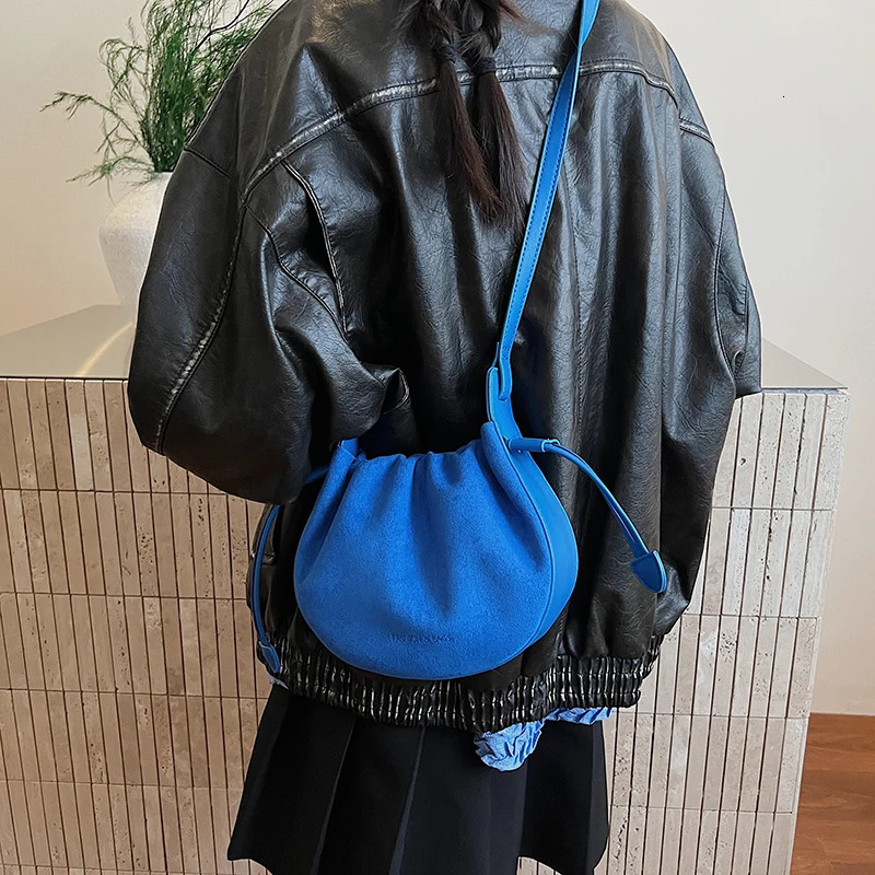 521-1118 Yunduo Handbag for Women Autumn Light Niche Textured Suede Single Shoulder Crossbody Bag 251110