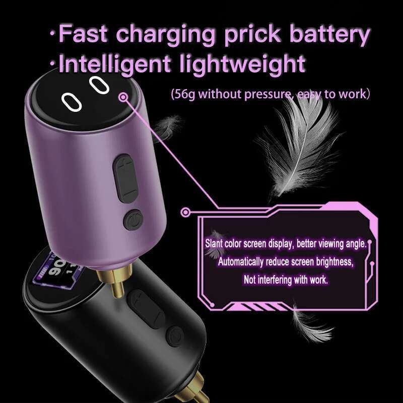 POPEIRONS Fast Charging Battery Multifunctional Color Screen Wireless Tattoo RCA Power Supply