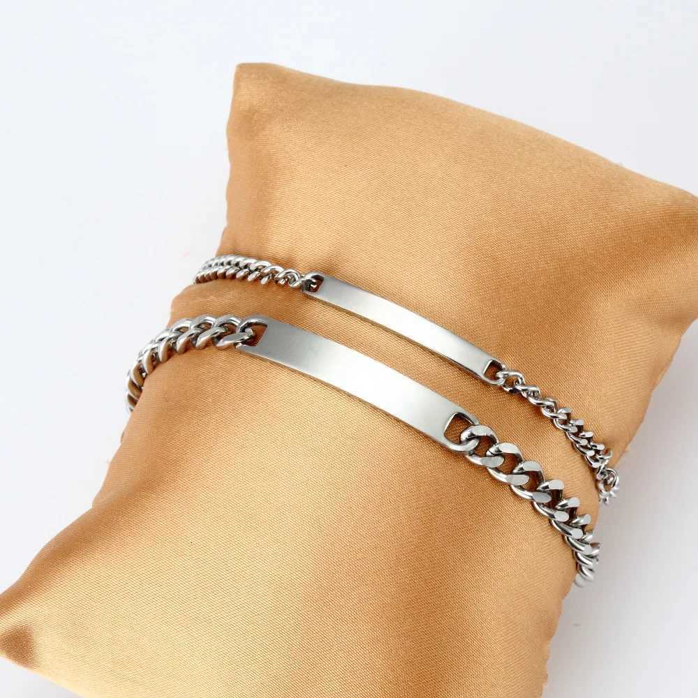 Customized Name Engrave Stainless Steel Bracelet Women Personalized Bracelets For Men Id Bracelet DropshippingT251110