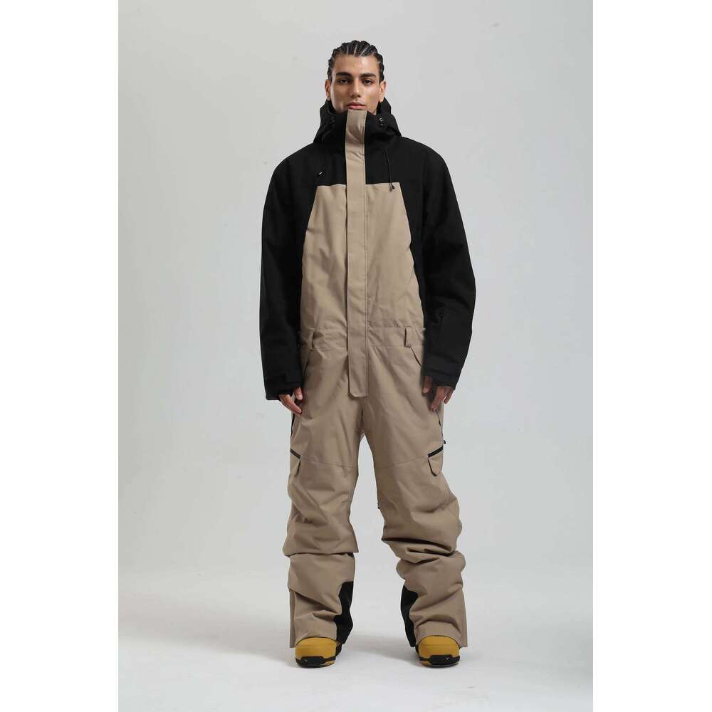 Unisex Ski Jumpsuit - Waterproof Windproof Thermal One-Piece Snowsuit For Alpine Breathable Couples Snow Gear