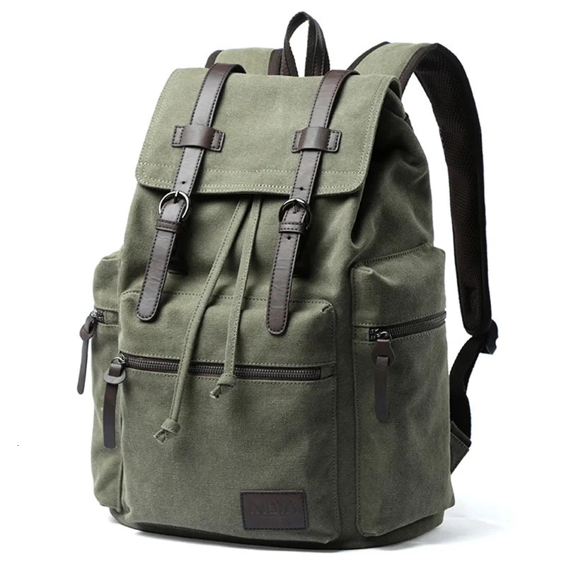 Unisex Retro travel Backpack for mountain climbing High quality canvas college student largecapacity computer backpack men 251110